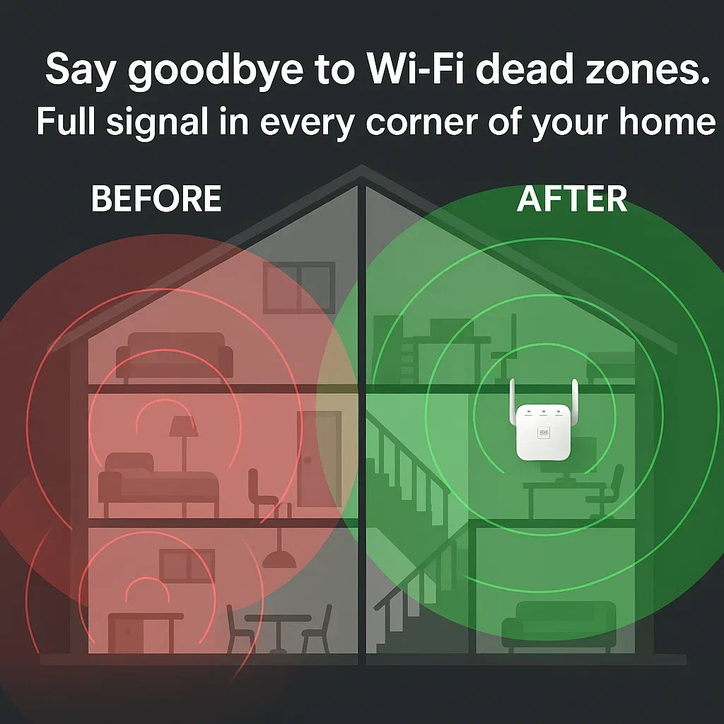 WiFi Range Extender Dual-Band Whole-Home Coverage