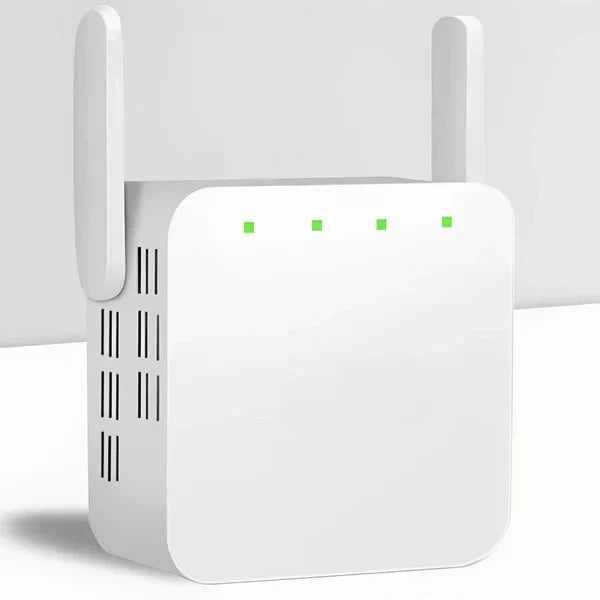 WiFi Range Extender Dual High-Gain Antennas Plug-and-Play