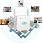 WiFi Range Extender High-Gain Antennas Dual-Band Gigabit LAN