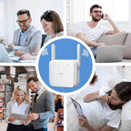 WiFi Range Extender Long-Range Dual-Band & Gigabit LAN