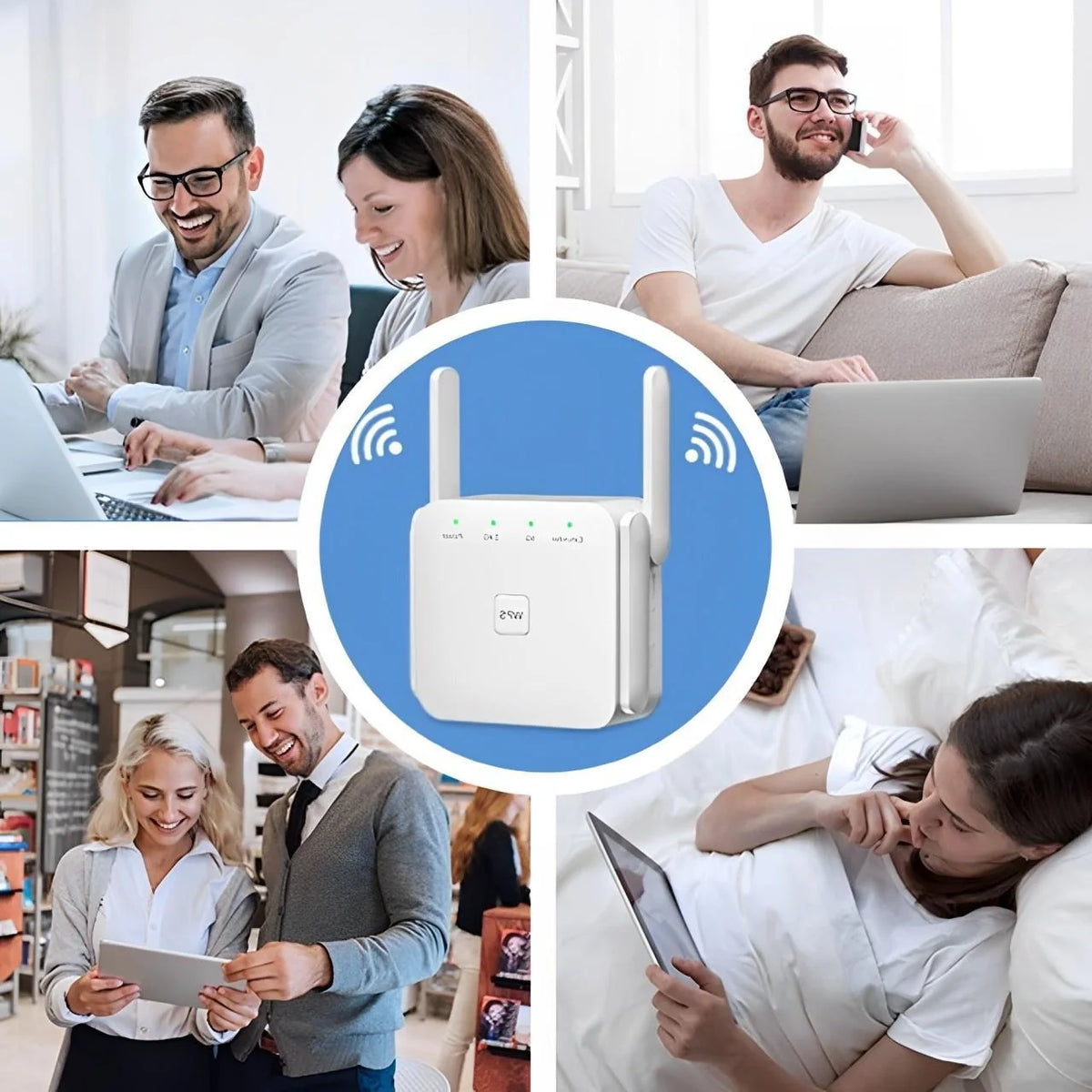 WiFi Range Extender Long-Range Dual-Band & Gigabit LAN