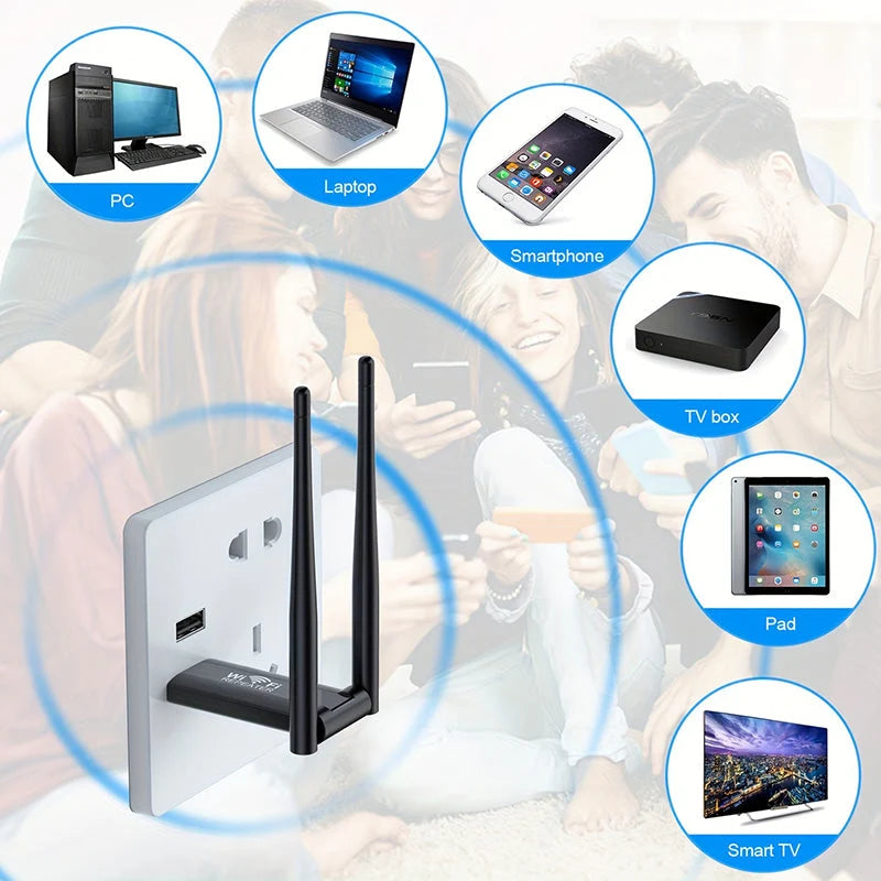 WiFi Repeater USB Powered 300Mbps Compact & Portable