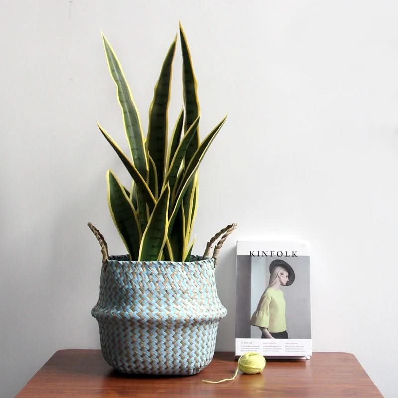 Wicker Storage Basket Handwoven Foldable Space-Saving