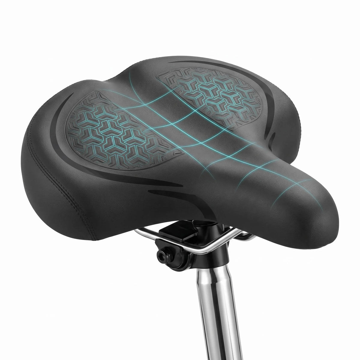 Wide Bike Seat Cushion Memory Foam & Cooling Gel