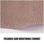 Wide Brim Sun Hat Foldable Straw Adjustable Fit