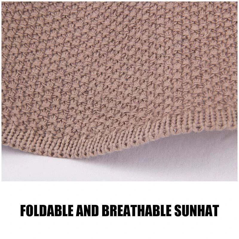 Wide Brim Sun Hat Foldable Straw Adjustable Fit