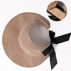 Wide Brim Sun Hat Foldable Straw Adjustable Fit