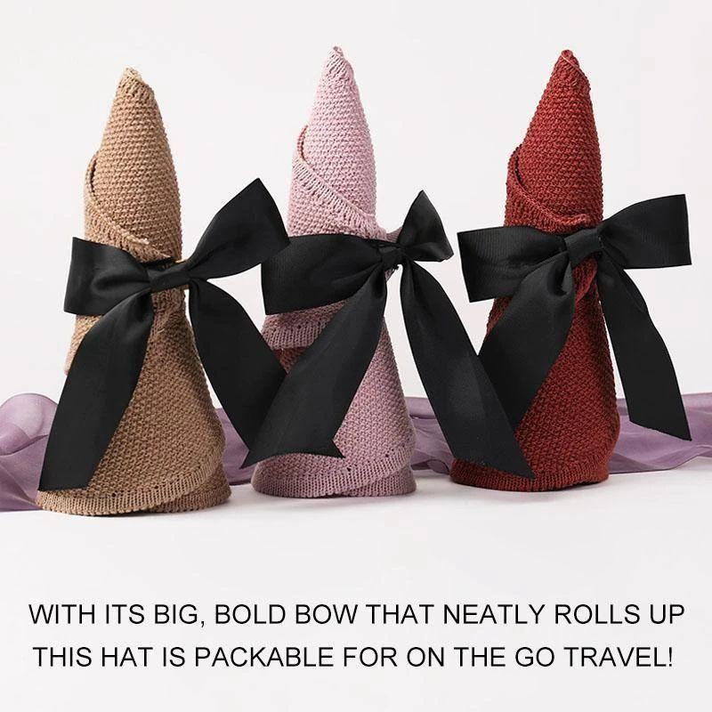 Wide Brim Sun Hat Foldable Straw Adjustable Fit