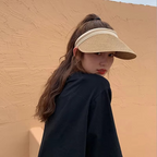 Wide Brim Sun Hat Straw UV Protection & Adjustable Fit