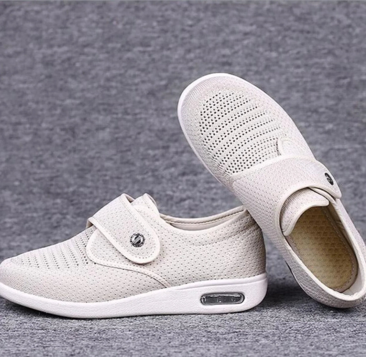 Wide Comfort Shoes Breathable Leather & Textile