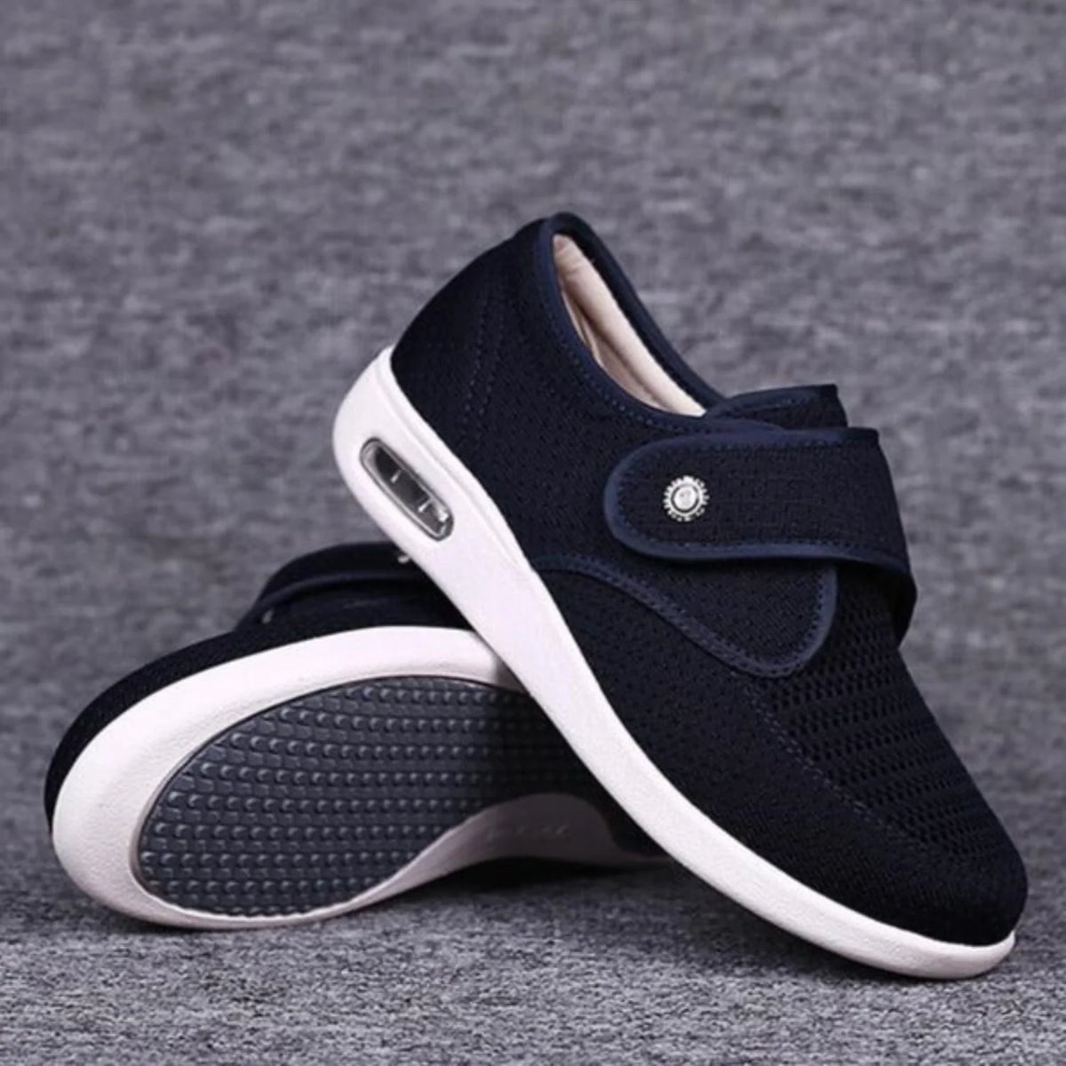Wide Comfort Shoes Breathable Leather & Textile