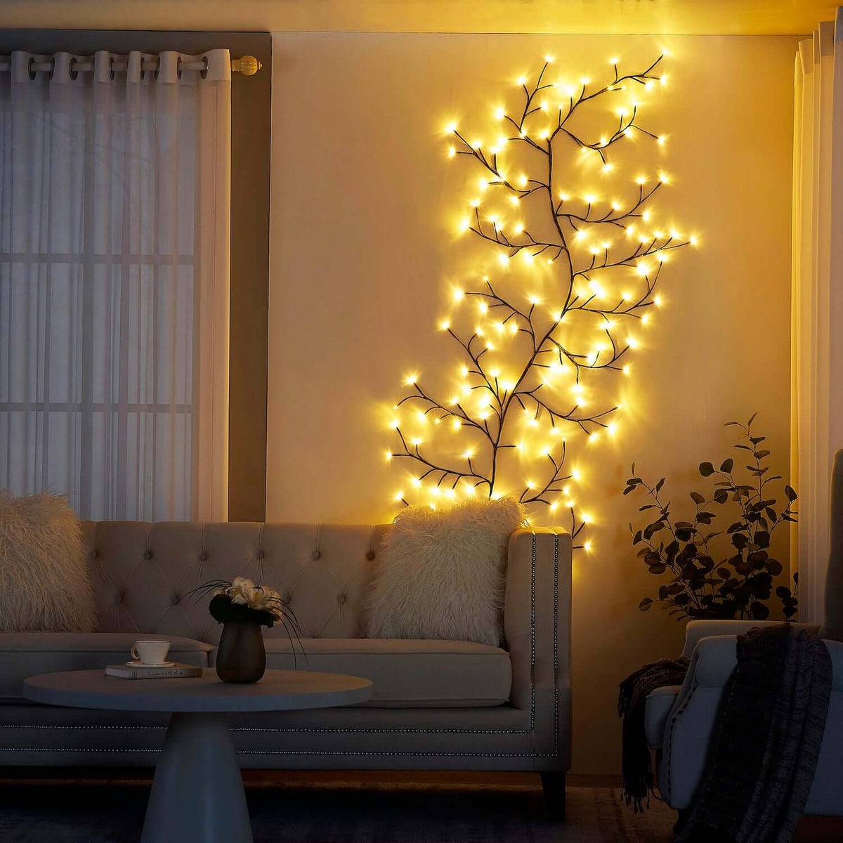 Willow Branch Lights Flexible Copper 144 Warm LEDs