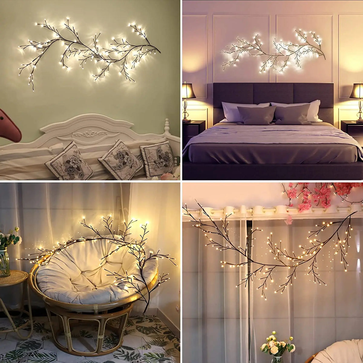 Willow Branch Lights Flexible Copper 144 Warm LEDs
