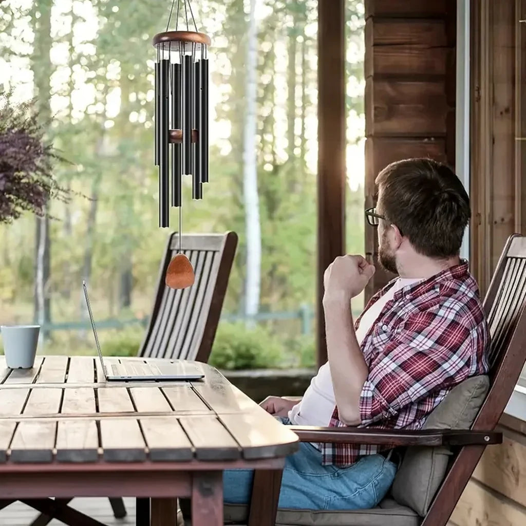Wind Chime Aluminum Tubes Weather-Resistant Soothing Melodies