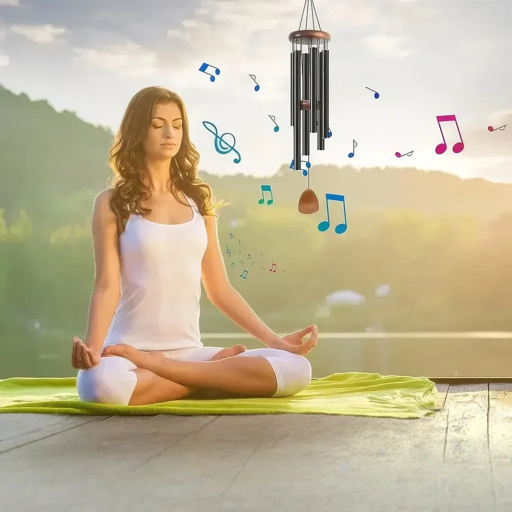Wind Chime Aluminum Tubes Weather-Resistant Soothing Melodies