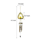 Wind Chime Heart-Shaped Solar-Powered Warm LED
