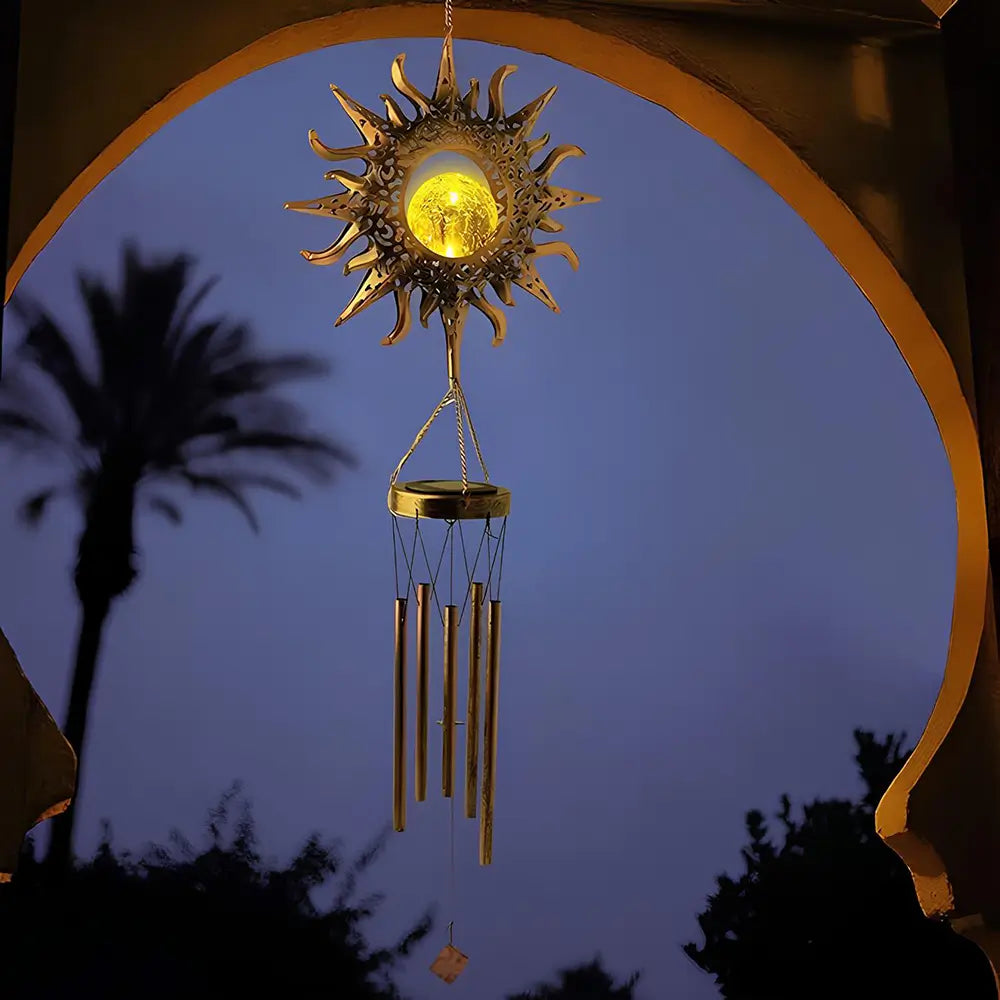 Wind Chime Solar Powered Dusk Sensor