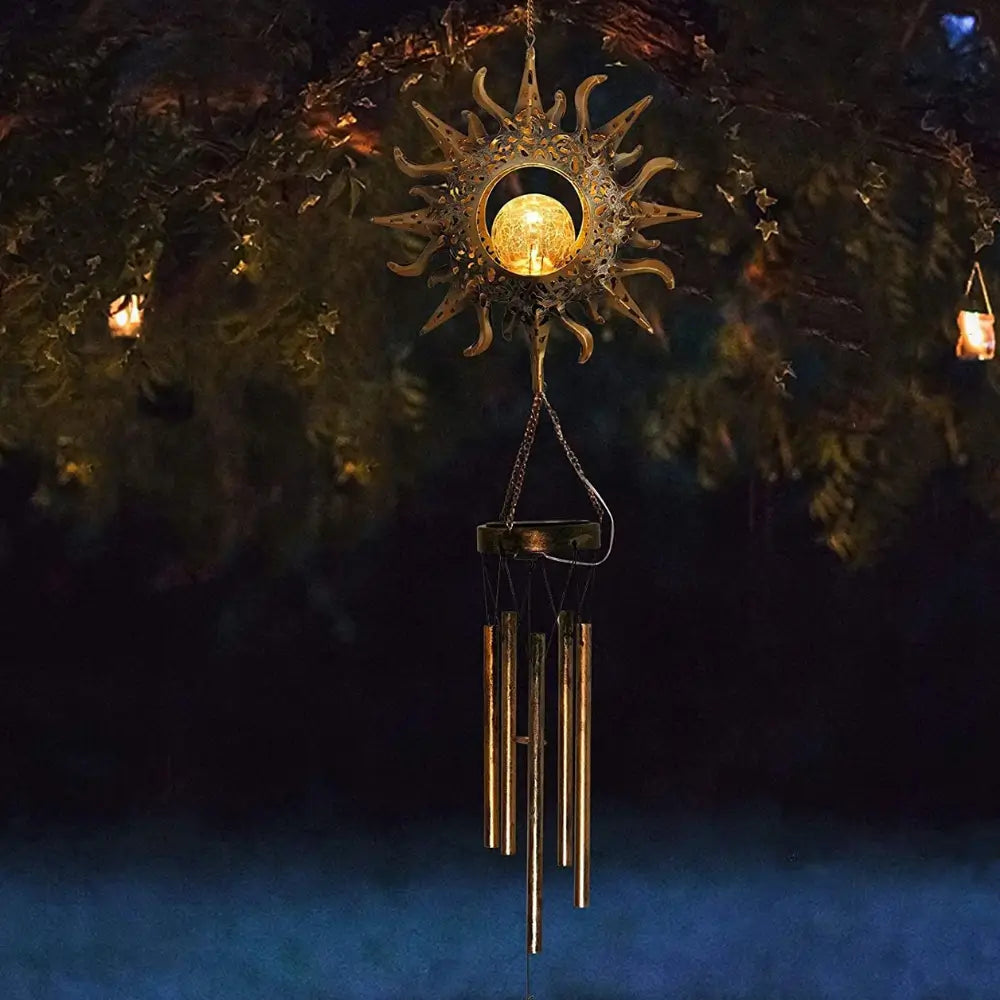 Wind Chime Solar Powered Dusk Sensor