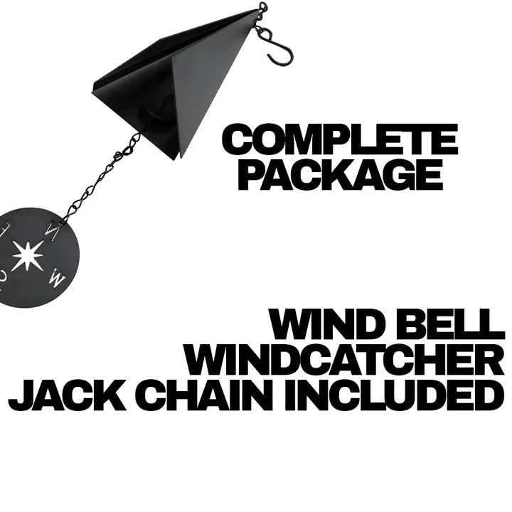 Wind Chime Three-Tone Cor-Ten Steel Compass Windcatcher
