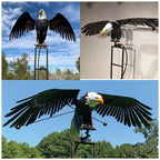 Wind Spinner Bird-Shaped Moving Wings Weather-Resistant Metal