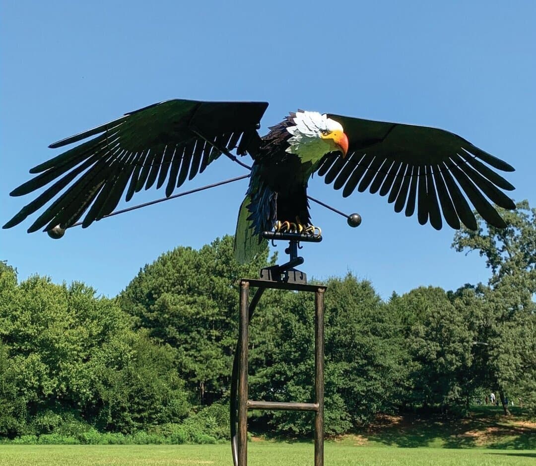 Wind Spinner Bird-Shaped Moving Wings Weather-Resistant Metal