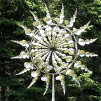 Wind Spinner Round Metal Multi-Blade Telescopic Pole