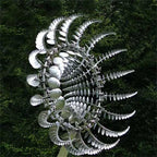 Wind Spinner Round Metal Multi-Blade Telescopic Pole