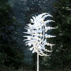 Wind Spinner Round Metal Multi-Blade Telescopic Pole