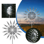 Wind Spinner Round Metal Multi-Blade Telescopic Pole