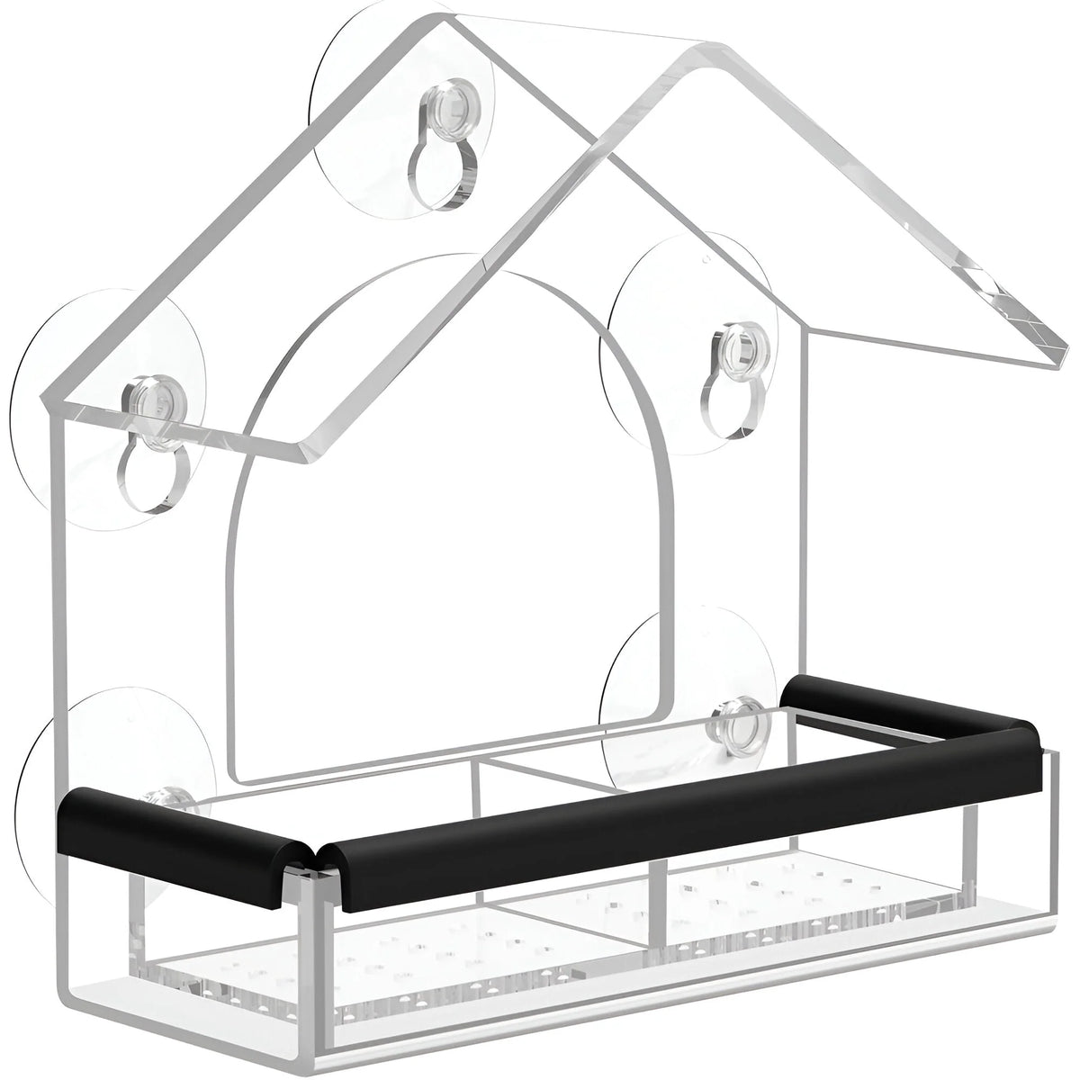 Window Bird Feeder Acrylic Suction Cups & Removable Tray
