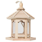 Window Bird Feeder Clear Acrylic Panel Solid Wood