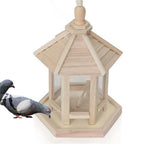 Window Bird Feeder Clear Acrylic Panel Solid Wood