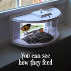 Window Bird Feeder Clear Non-Reflective Tool-Free Setup