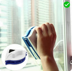 Window Cleaner Magnetic Double-Sided Microfiber & Squeegee