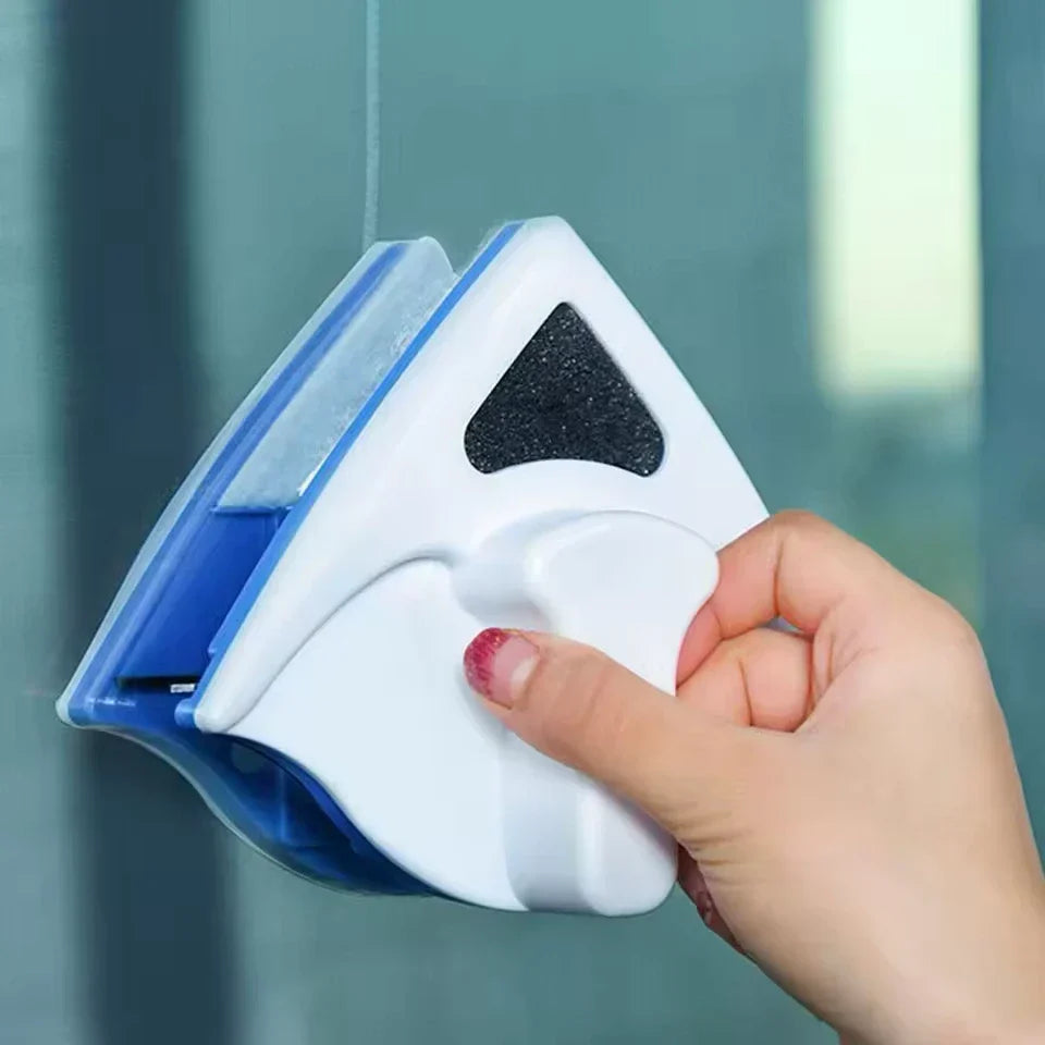 Window Cleaner Magnetic Double-Sided Microfiber & Squeegee