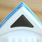 Window Cleaner Magnetic Double-Sided Rubber Squeegee & Cotton Pads