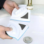Window Cleaner Magnetic Double-Sided Rubber Squeegee & Cotton Pads