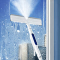 Window Cleaner Telescopic Handle Rotatable Head & Built-In Spray