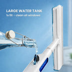 Window Cleaner Telescopic Handle Rotatable Head & Built-In Spray