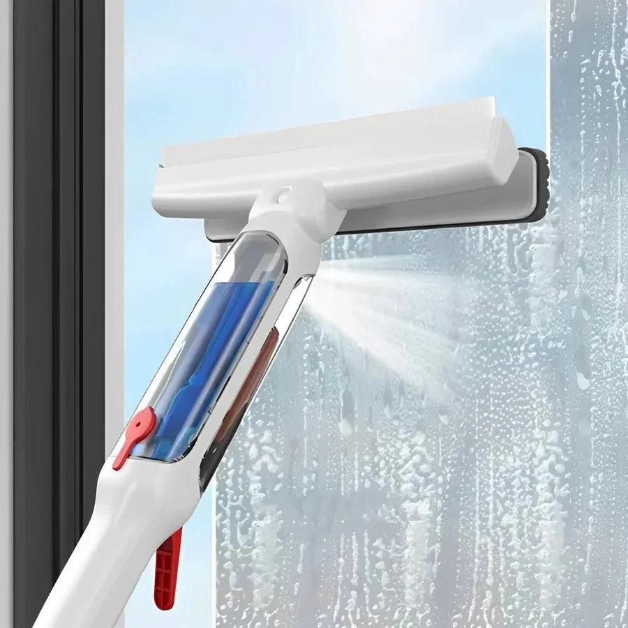 Window Cleaner Telescopic Pole Microfiber & Squeegee Head