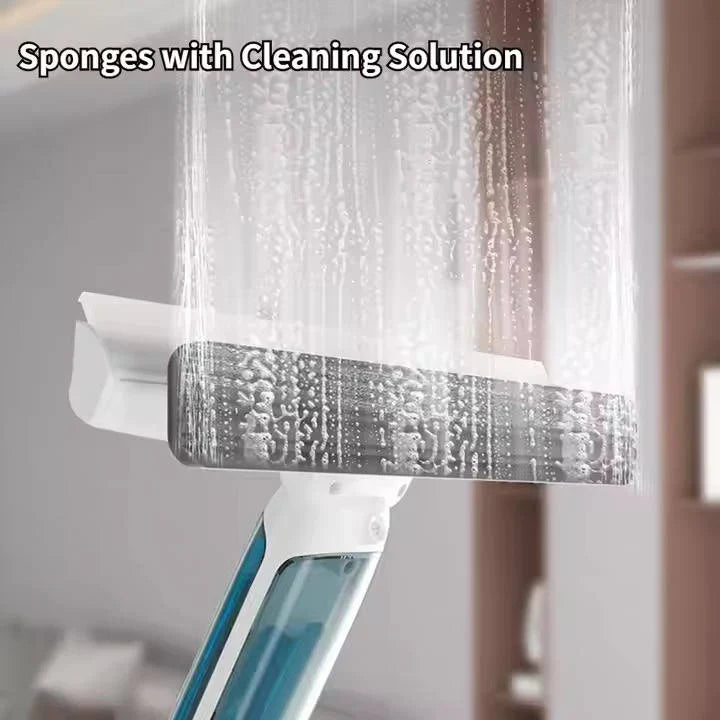 Window Cleaner Telescopic Pole Microfiber & Squeegee Head