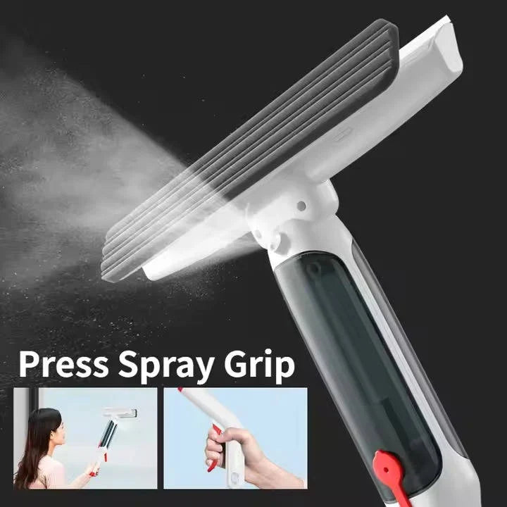 Window Cleaner Telescopic Pole Microfiber & Squeegee Head