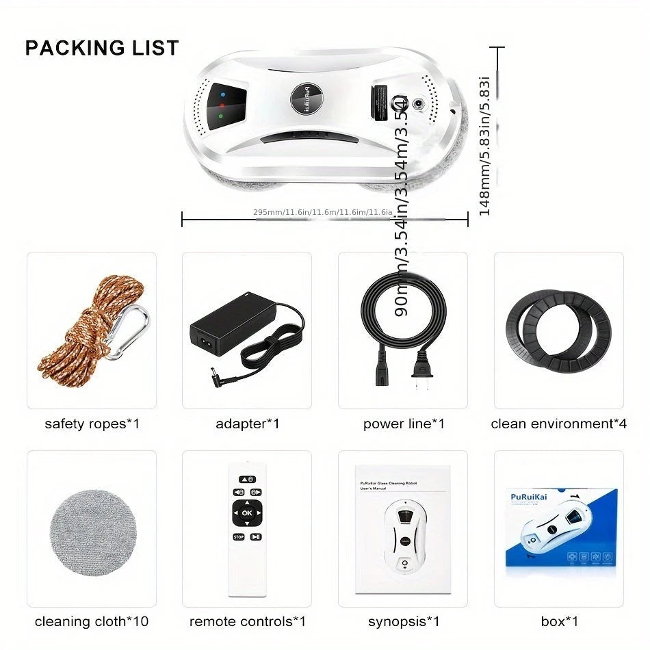 Window Cleaning Robot Automatic Suction Microfiber Pads