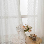 Window Curtain Sheer Lace Voile Eyelet Hanging