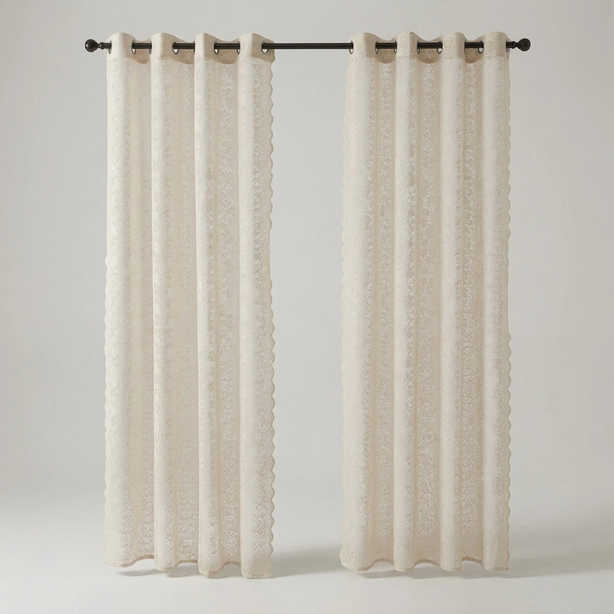 Window Curtain Sheer Lace Voile Eyelet Hanging