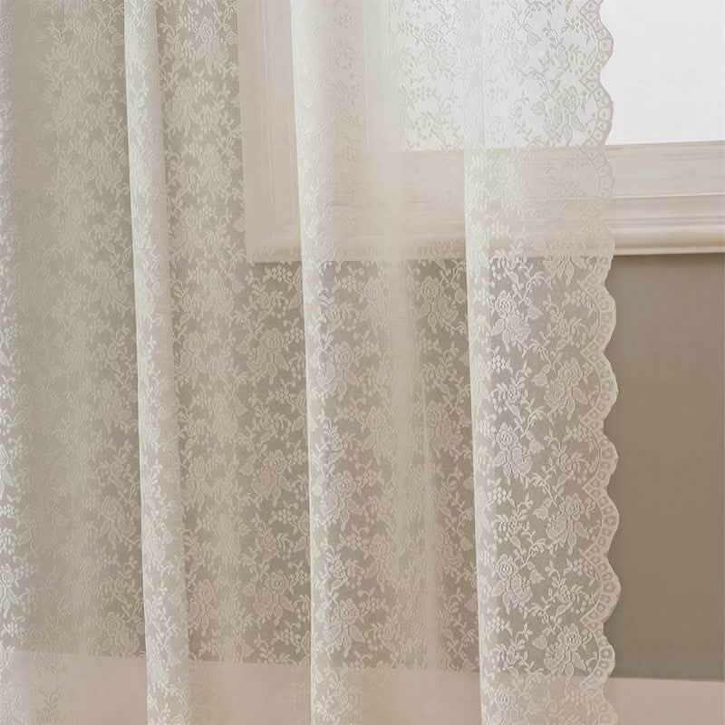 Window Curtain Sheer Lace Voile Eyelet Hanging