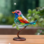 Window Decoration Stained Glass Light Catching Bird