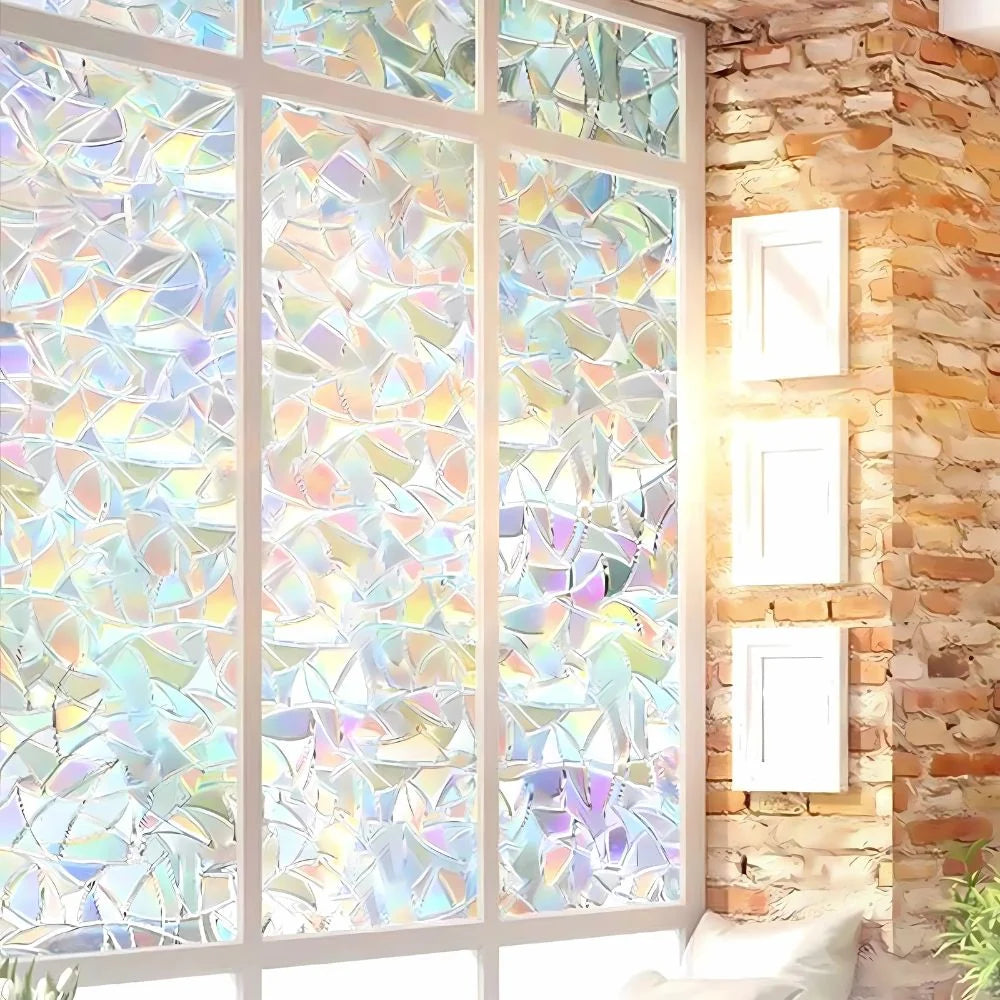 Window Film Frosted Prismatic Static-Cling 96% UV Blocking