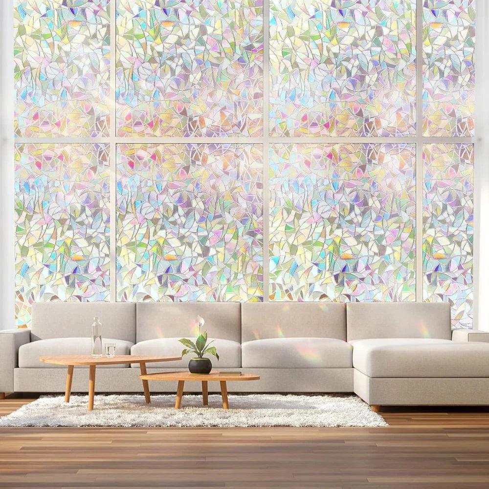 Window Film Frosted Prismatic Static-Cling 96% UV Blocking