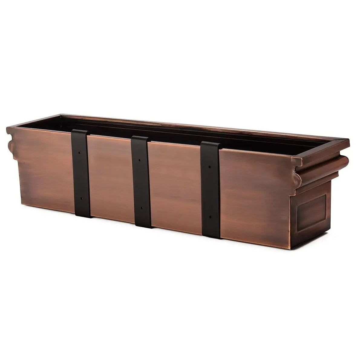Window Flower Box Flat-Back Reinforced Metal & Stainless Steel Brackets
